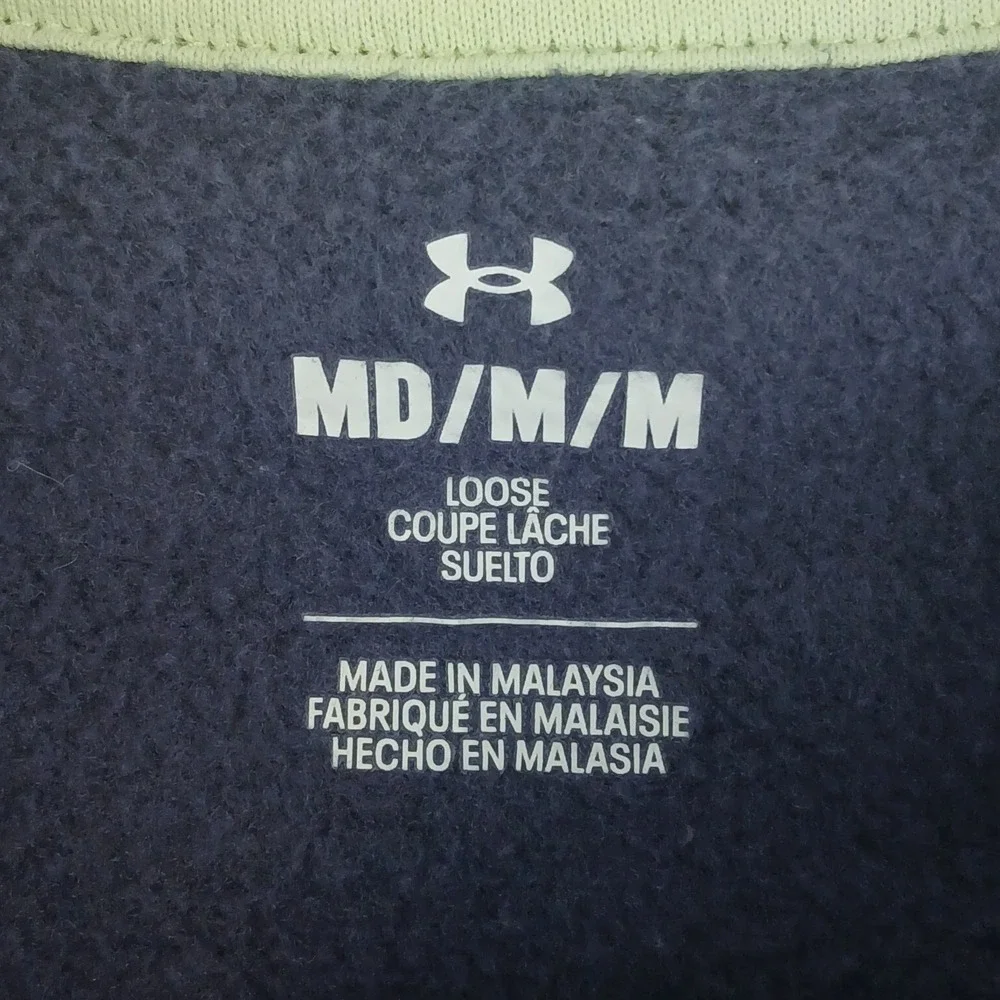 Under‎ Armour Project Rock Medium Mens Sweatshirt Fleece Pockets Lightning 23x28